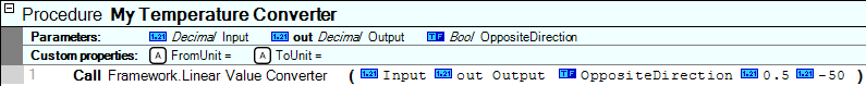 Temperature Converter Procedure