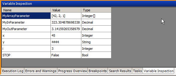 Variable Inspection View